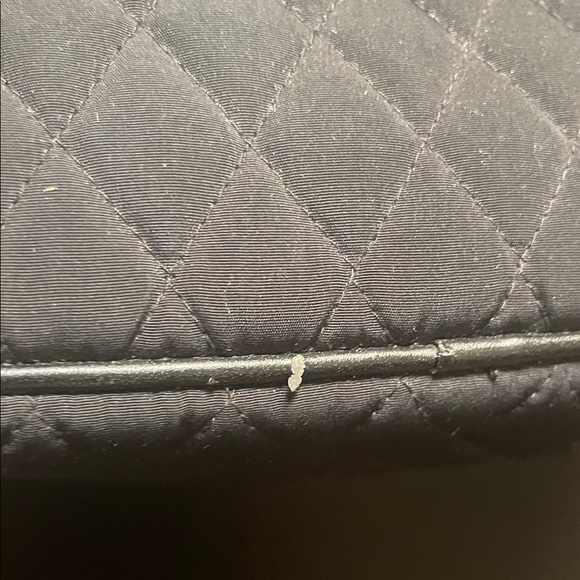 Vera Bradley Black Quilted Tote with leather - Picture 5 of 6